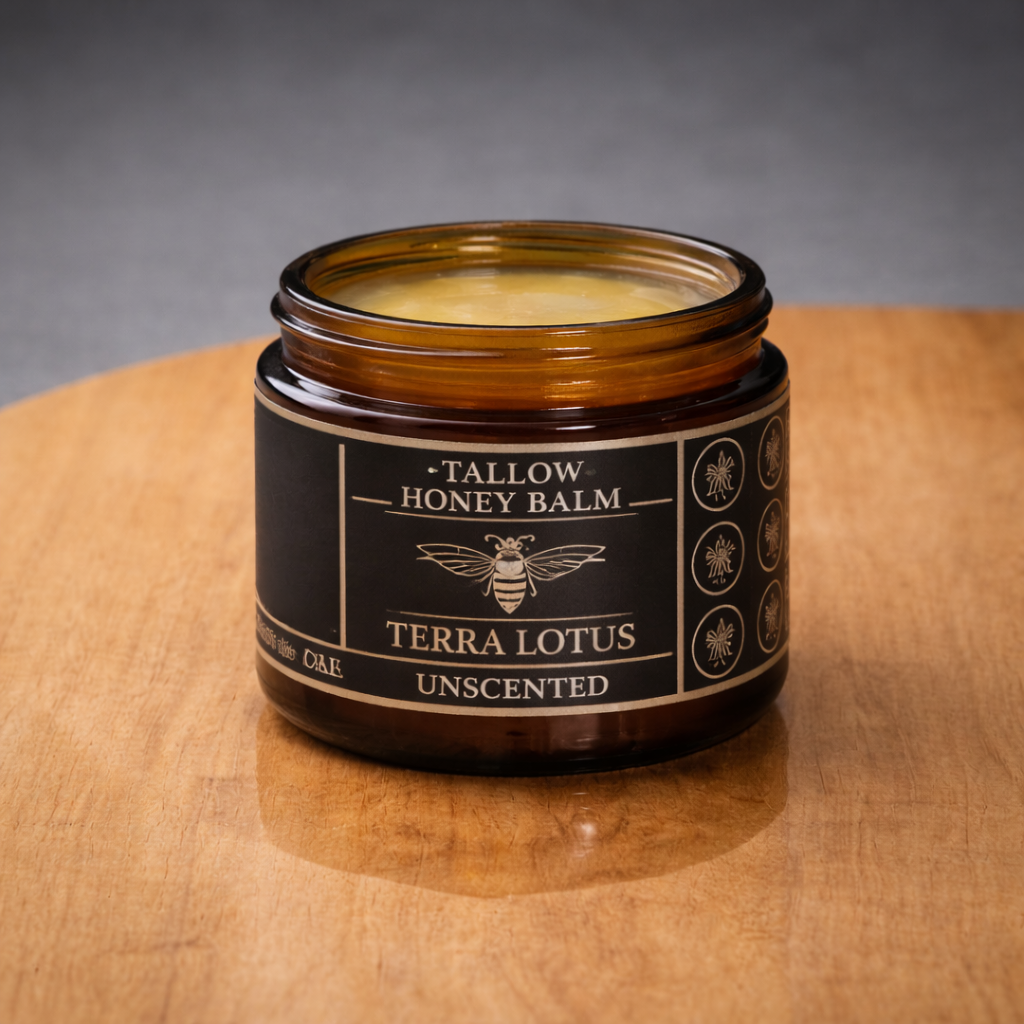 Organic Grass Fed Beef Tallow Balm With Raw Honey